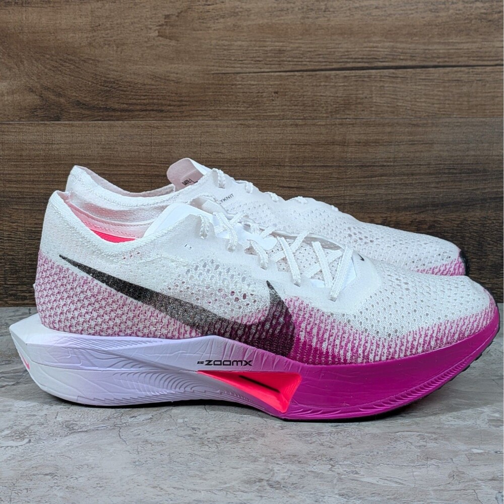 Nike ZoomX Vaporfly Next% 3 Men's 12 White Vivid Purple Running Shoes DV4129-104